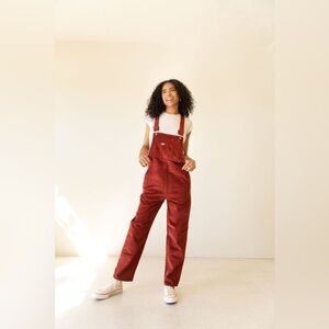 Dickies NWT Corduroy Bib Overalls Brick